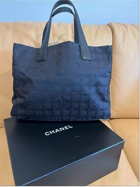 Chanel Travel Line Tote Bag in black Nylon